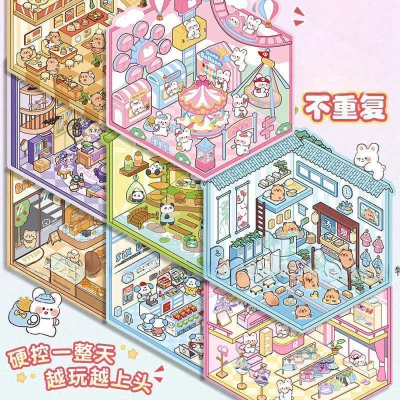 Miniature 3D Scene Stickers DI - Home Improvement Diy 评论和价格