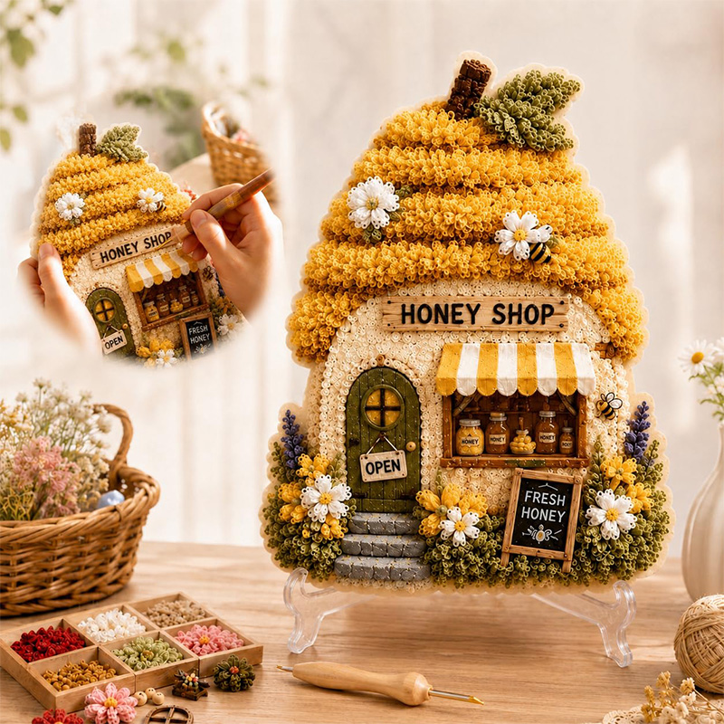 3D Mushroom House Poke Art DIY - Home Improvements 评论和价格